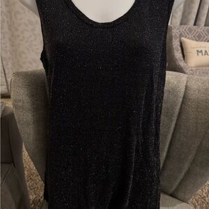 Black sparkle Sleeveless Top